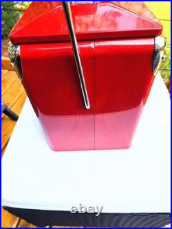 Coca-Cola Metal Vintage Red Cooler 12H x 11W x81/2D Excellent Condition