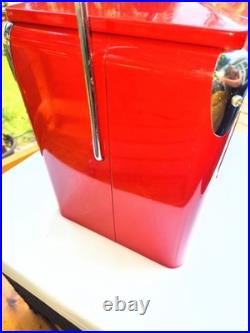Coca-Cola Metal Vintage Red Cooler 12H x 11W x81/2D Excellent Condition