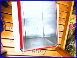 Coca-Cola Metal Vintage Red Cooler 12H x 11W x81/2D Excellent Condition