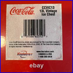 Coca-Cola Red Metal Ice Chest Cooler with Bottle Opener Retro Vintage Style Sign
