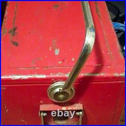 Coca-Cola Red/White Metal Cooler Ice Chest with Handle Drink Coca-Cola