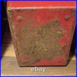 Coca-Cola Red/White Metal Cooler Ice Chest with Handle Drink Coca-Cola