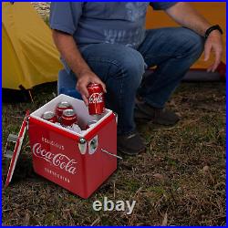 Coca-Cola Retro Ice Chest Cooler with Bottle Opener 13L (14 Qt), 18 Can Capacit