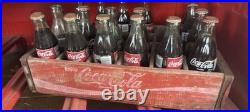Coca-Cola Vintage Red Metal Cooler Ice Box Chest Hinged Lid Gas Station 1930s