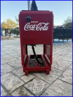 Coca-Cola Vintage Red Metal Ice Chest Cooler with Bottle Opener