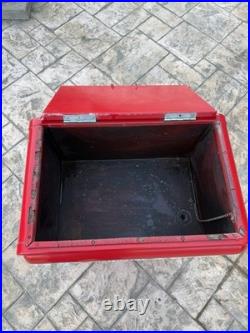 Coca-Cola Vintage Red Metal Ice Chest Cooler with Bottle Opener