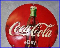 Coca Cola button COKE METAL signs vintage style cooler machine fountain service