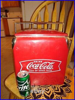 Coca Cola metal 3.5 gal Cooler Ice chest box