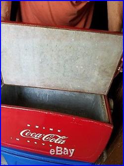 Coca-Cola vintage 1950 metal cooler