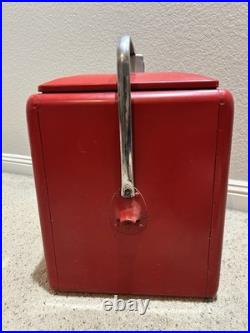 Coco Cola Vintage Metal Ice Chest Cooler, 12x17x16
