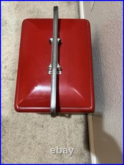 Coco Cola Vintage Metal Ice Chest Cooler, 12x17x16