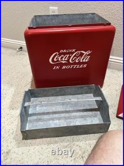 Coco Cola Vintage Metal Ice Chest Cooler, 12x17x16