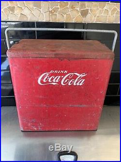 Coke Coca-Cola Genuine Vintage Metal Australian Esky 1960s Ice Cooler Milk Bar