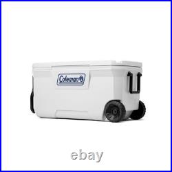 Coleman 100 Quart Marine Wheeled Cooler Insulated Ice Retention Heavy Duty Coleman 100 Quart Marine Wheeled Cooler Insulated Ice Retention Heavy Duty