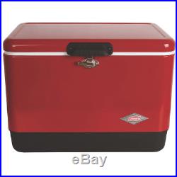 Coleman 3000003539 54-Quart Comfort-Grip Steel Belted Cooler Red
