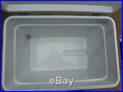 Coleman 54 QT Quart Metal Belted Cooler Stainless Steel NEW