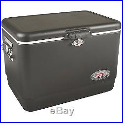 Coleman 54 QT Stainless Steel Belted Ice Chest Cooler Green