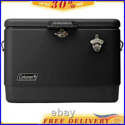 Coleman 54 Qt Steel Belted Cooler Heavy Duty Outdoor Ice Chest for Camping