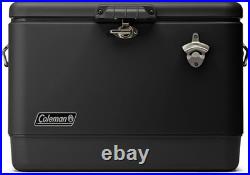 Coleman 54 Qt Steel Belted Cooler Heavy Duty Outdoor Ice Chest for Camping