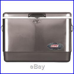 Coleman 54-Quart Steel-Belted Cooler Stainless Steel