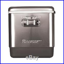 Coleman 54-Quart Steel-Belted Cooler Stainless Steel