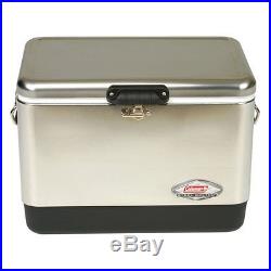 Coleman 54 qt. Belted Cooler, Stainless Steel