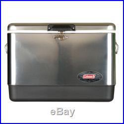 Coleman 54 qt. Belted Cooler, Stainless Steel