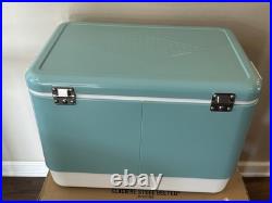 Coleman 60th Anniversary Diamond Steel Belt Cooler 54QT Turquoise New Box NOS