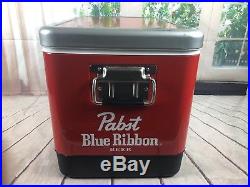 Coleman Cooler 54 Quart Pabst Blue Ribbon PBR Beer Metal Ice Chest