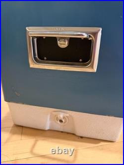 Coleman Cooler Blue Original Vintage 1976 Retro Camping Ice Chest Steel Handles
