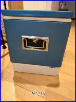 Coleman Cooler Blue Original Vintage 1976 Retro Camping Ice Chest Steel Handles