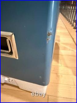 Coleman Cooler Blue Original Vintage 1976 Retro Camping Ice Chest Steel Handles
