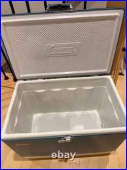 Coleman Cooler Blue Original Vintage 1976 Retro Camping Ice Chest Steel Handles