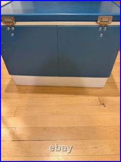 Coleman Cooler Blue Original Vintage 1976 Retro Camping Ice Chest Steel Handles