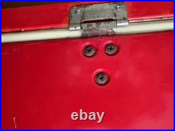 Coleman Cooler Metal Ice Chest 22.5x15.5x13.5 Vintage 1976 Red