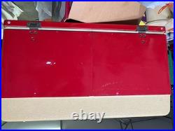 Coleman Cooler Metal Ice Chest 22.5x15.5x13.5 Vintage 1976 Red