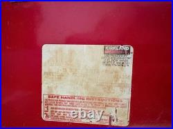 Coleman Cooler Metal Ice Chest 22.5x15.5x13.5 Vintage 1976 Red