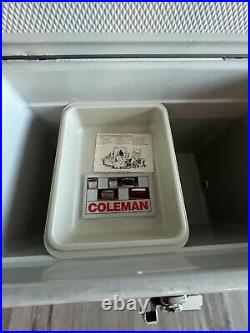 Coleman Cooler New in Box Vintage Steel Belted 54 Qt Silver