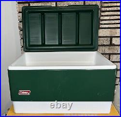 Coleman GREEN Steel-Belted 42 Quart Cooler 5227-700 in BOX Made USA in 1981 vtg