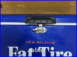 Coleman / New Belgium Brewing Fat Tire Beer Blue Metal Cooler 22 x 14 x 16