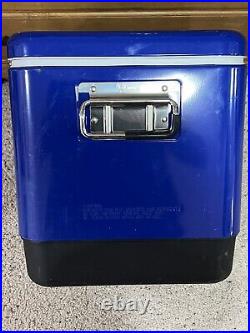 Coleman / New Belgium Brewing Fat Tire Beer Blue Metal Cooler 22 x 14 x 16