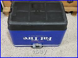 Coleman / New Belgium Brewing Fat Tire Beer Blue Metal Cooler 22 x 14 x 16