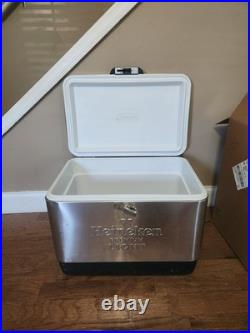 Coleman Official Heineken Premium Light promotional ice chest Cooler. Stainelss