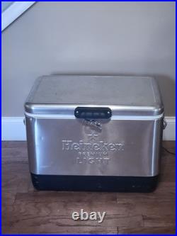 Coleman Official Heineken Premium Light promotional ice chest Cooler. Stainelss