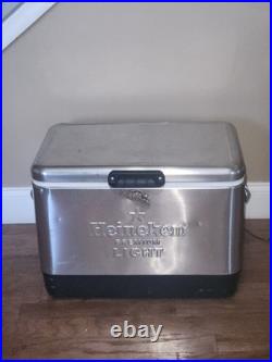 Coleman Official Heineken Premium Light promotional ice chest Cooler. Stainelss