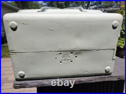 Coleman Picnic Style Cooler Ice Chest Metal Folding Handles Mint Green VTG 1972