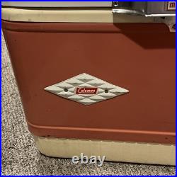 Coleman Pink Cooler Snow Lite Metal Latch. Vintage Cooler! 1959-61