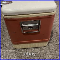 Coleman Pink Cooler Snow Lite Metal Latch. Vintage Cooler! 1959-61
