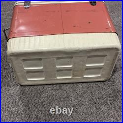 Coleman Pink Cooler Snow Lite Metal Latch. Vintage Cooler! 1959-61