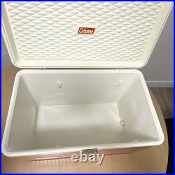 Coleman Pink Cooler Snow Lite Metal Latch With Box Tray Vintage Diamond Logo USA